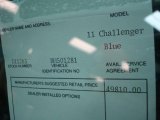 2011 Dodge Challenger SRT8 392 Inaugural Edition Window Sticker