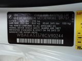 2008 BMW 6 Series 650i Coupe Info Tag
