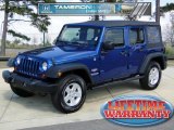 2009 Deep Water Blue Pearl Jeep Wrangler Unlimited X 4x4 #45450411