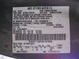 2002 Escort Color Code for Dark Shadow Gray Metallic - Color Code: CX