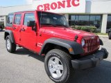 2011 Flame Red Jeep Wrangler Unlimited Sport 4x4 #45497540