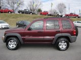 2003 Dark Garnet Red Pearl Jeep Liberty Sport 4x4 #45725445