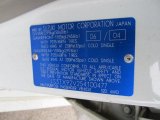 2005 Suzuki XL7 LX 4WD Info Tag