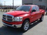 2008 Flame Red Dodge Ram 1500 Big Horn Edition Quad Cab 4x4 #45649395