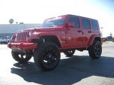 2008 Flame Red Jeep Wrangler Unlimited Rubicon 4x4 #45726569