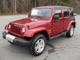 Deep Cherry Red Jeep Wrangler Unlimited in 2011