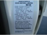 2002 Isuzu Rodeo LS Info Tag