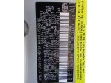 2011 Corolla Color Code for Classic Silver Metallic - Color Code: 1F7