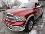2009 Inferno Red Crystal Pearl Dodge Ram 1500 Laramie Quad Cab 4x4 #45877005