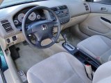 2001 Honda Civic LX Coupe Beige Interior