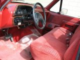 1990 Ford F150 XLT Lariat Regular Cab Scarlet Red Interior