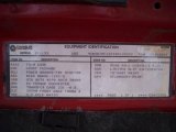 1999 Dodge Ram 1500 Sport Extended Cab 4x4 Info Tag