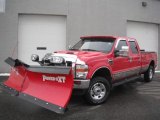 Bright Red Ford F350 Super Duty in 2008