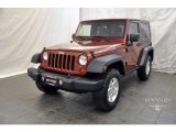2009 Red Rock Crystal Pearl Coat Jeep Wrangler Rubicon 4x4 #46038005
