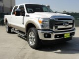 2011 White Platinum Metallic Tri-Coat Ford F250 Super Duty Lariat Crew Cab 4x4 #46038449