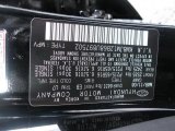 2008 Tucson Color Code for Obsidian Black - Color Code: EB
