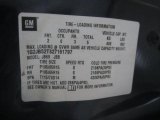 2002 Pontiac Sunfire SE Sedan Info Tag