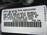 2010 Pontiac Vibe 2.4L Info Tag