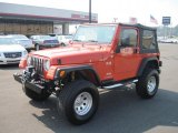 2005 Impact Orange Jeep Wrangler X 4x4 #46183646