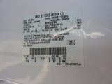 2004 Ranger Color Code for Oxford White - Color Code: YZ