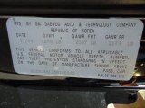 2005 Suzuki Verona LX Info Tag