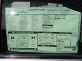 2011 Cadillac CTS 3.6 Sedan Window Sticker