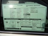 2011 Cadillac CTS 3.0 Sedan Window Sticker