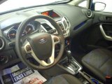 2011 Ford Fiesta SEL Sedan Charcoal Black/Blue Cloth Interior