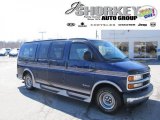 2001 Indigo Blue Metallic Chevrolet Express 1500 Passenger Conversion Van #46397540