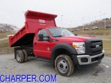 2011 Vermillion Red Ford F550 Super Duty XL Regular Cab 4x4 Dump Truck #46397074