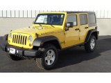 2011 Detonator Yellow Jeep Wrangler Unlimited Rubicon 4x4 #46397938