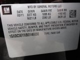 2011 Cadillac CTS 4 3.0 AWD Sedan Info Tag