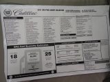 2011 Cadillac SRX FWD Window Sticker