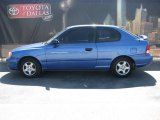 2000 Coastal Blue Metallic Hyundai Accent GS Coupe #4612828