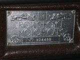 2000 Rolls-Royce Silver Seraph  Info Tag