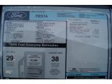 2011 Ford Fiesta SES Hatchback Window Sticker