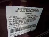 2006 MAZDA6 Color Code for Dark Cherry Metallic - Color Code: 32M