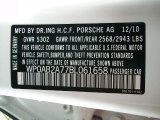 2011 Porsche Panamera S Info Tag