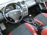 2007 Hyundai Tiburon GT Black/Red Interior
