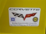 2007 Chevrolet Corvette Coupe Info Tag