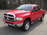 2005 Flame Red Dodge Ram 2500 SLT Quad Cab 4x4 #46654362