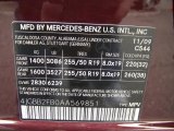 2010 ML Color Code for Barolo Red Metallic - Color Code: 544