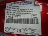 2001 Escort Color Code for Toreador Red Metallic - Color Code: FL