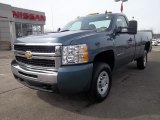 2009 Blue Granite Metallic Chevrolet Silverado 2500HD Work Truck Regular Cab 4x4 #46654298