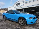 2010 Grabber Blue Ford Mustang V6 Premium Convertible #46653999