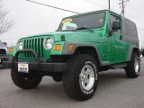 2005 Electric Lime Green Pearl Jeep Wrangler Unlimited 4x4 #4656123