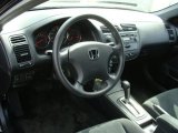 2003 Honda Civic LX Coupe Black Interior