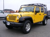2008 Detonator Yellow Jeep Wrangler Unlimited Rubicon 4x4 #46697963