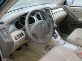 2007 Toyota Highlander 4WD Ivory Beige Interior
