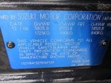 2007 Suzuki SX4 Convenience AWD Info Tag